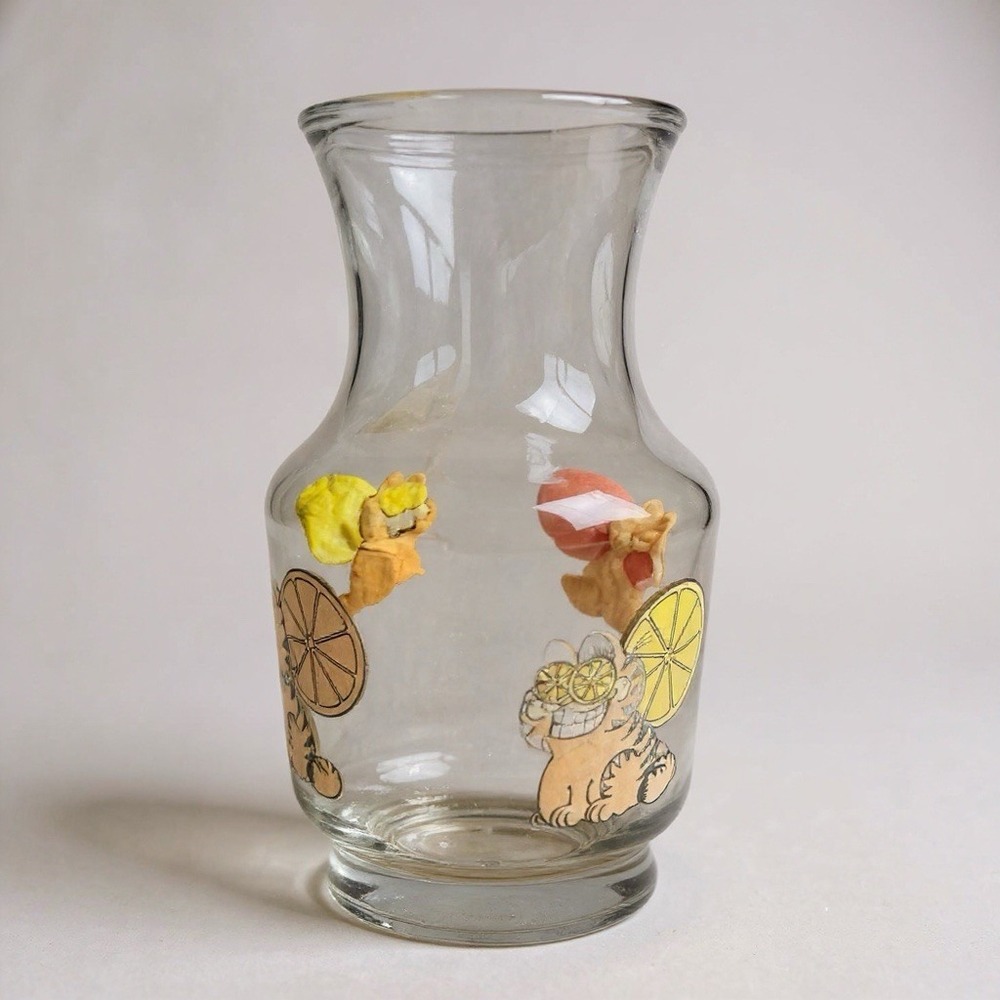 VTG  1978 Garfield Juice Lemonade Tea  Pitcher‎ Carafe Anchor Hocking 48oz.